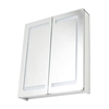 Cam LED 2 Door Bathroom Double Mirror Cabinet Light with Shaver Socket - Silver