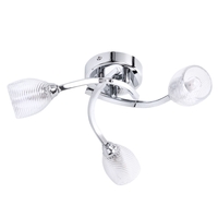 Catri 3 Light Bathroom Flush Ceiling Light - Chrome