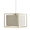 Ceiling Pendant Light with Cube Shade - 1 Light Frame Brass