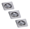 Centaur Square Recessed Downlight 3 Pack - Nickel