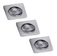 Centaur Square Recessed Downlight 3 Pack - Nickel