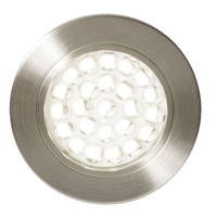 Charles Circular Daylight LED Under Kitchen Cabinet Light - Satin Nickel