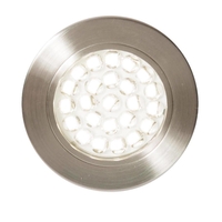 Charles Circular Natural White LED Under Kitchen Cabinet Light - Satin Nickel