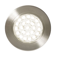 Charles Circular Warm White LED Under Kitchen Cabinet Light - Satin Nickel