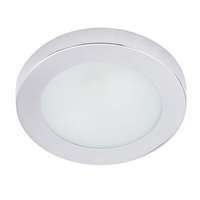Chester 1 Light Circular Bathroom Flush Ceiling Light - Chrome