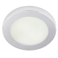 Chester 2 Light Circular Bathroom Flush Ceiling Light - Chrome