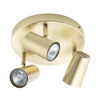 Chobham 3 Light Adjustable Ceiling Spotlight Plate - Satin Brass