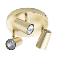 Chobham 3 Light Adjustable Ceiling Spotlight Plate - Satin Brass