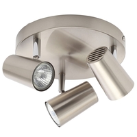 Chobham 3 Light Adjustable Ceiling Spotlight Plate - Satin Nickel