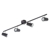 Chobham 4 Light Adjustable Ceiling Spotlight Bar - Black