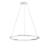 Chrome Ring LED Ceiling Pendant - White