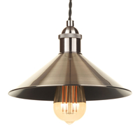 Ciana Small Fishermans Style Diner Shade - Antique Brass
