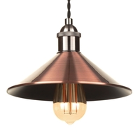 Ciana Small Fishermans Style Diner Shade - Antique Copper