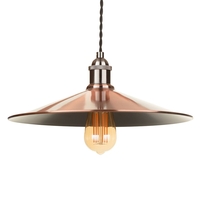 Ciana Wide Fishermans Style Diner Shade - Antique Copper
