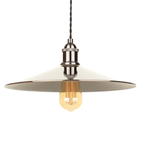 Ciana Wide Fishermans Style Diner Shade - Polished Nickel