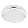 Circular LED Opal Flush Ceiling or Wall Light - Chrome