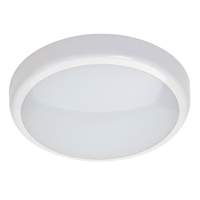 Circular LED Opal Flush Ceiling or Wall Light - White