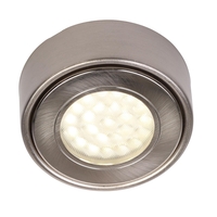 Circular LED Under Cabinet Light Warm White - Satin Nickel