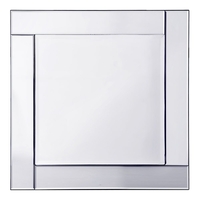 Classic Bar Square Mirror - Silver