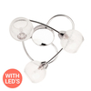 Codie 3 Arm Bubble Glass Ceiling Light - Chrome