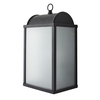 Cohn Box Frame Frosted Glass Outdoor Wall Light - Black