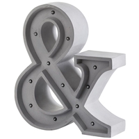 Concrete LED Ampersand Table Lamp - Grey