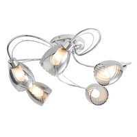 Cora 5 Light Bathroom Tangle Flush Ceiling Light - Chrome