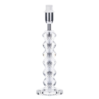 Coral 1 Light Cut Glass Effect Table Lamp Base - Chrome and Glass
