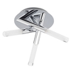 Cross 3 Light Bathroom Semi Flush Ceiling Light - Chrome