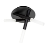 Cross 3 Light Bathroom Semi Flush Ceiling Light - Matt Black