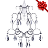 Crystal Droplet Effect Easy to Fit Ceiling Shade - Chrome
