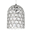 Deena 1 Light Domed Crystal Effect Ceiling Pendant - Black Chrome