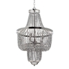 Dorothy 3 Light Two Tier Chandlier - Black Chrome & Smoke