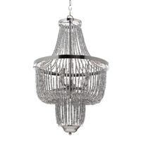 Dorothy 3 Light Two Tier Chandlier - Black Chrome & Smoke