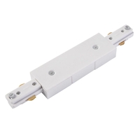 Double Live End for Single Circuit Mains Track in White