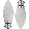 Double Pack of 4 Watt LED B22 Bayonet Cap Candle Light Bulbs - Opal