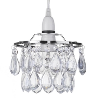 Easy to Fit Crystal Effect Droplet Small Ceiling Shade - Chrome