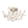 Elara 3 Light Crystal Effect Flush Ceiling Light - Chrome