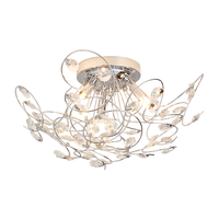 Elara 3 Light Crystal Effect Flush Ceiling Light - Chrome