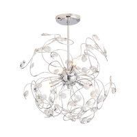 Elara 4 Light Crystal Effect Flush Ceiling Light - Chrome