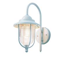 Ellen Outdoor Fishermans Style Wall Light - Pale Blue