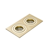 Evra Double Rectangle Adjustable Recessed Downlighter - Brass