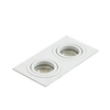 Evra Double Rectangle Adjustable Recessed Downlighter - White