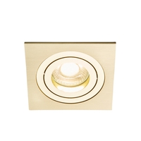 Evra Square Adjustable Recessed Downlighter - Brass
