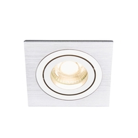 Evra Square Adjustable Recessed Downlighter - Silver