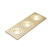 Evra Triple Rectangle Adjustable Recessed Downlighter - Brass