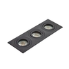 Evra Triple Rectangle Adjustable Recessed Downlighter - Matte Black