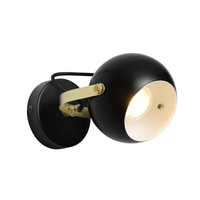 Eyeball 1 Light Adjustable Wall Light - Black