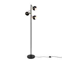 Eyeball 3 Light Adjustable Floor Lamp - Black
