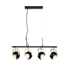 Eyeball 4 Light Adjustable Diner Bar Pendant - Black
